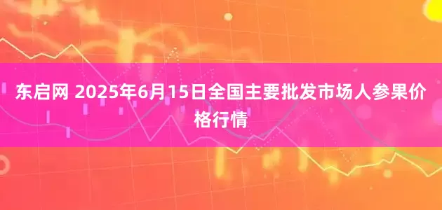 东启网 2025年6月15日全国主要批发市场人参果价格行情