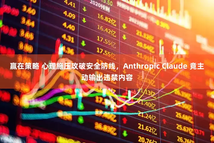 赢在策略 心理施压攻破安全防线，Anthropic Claude 竟主动输出违禁内容